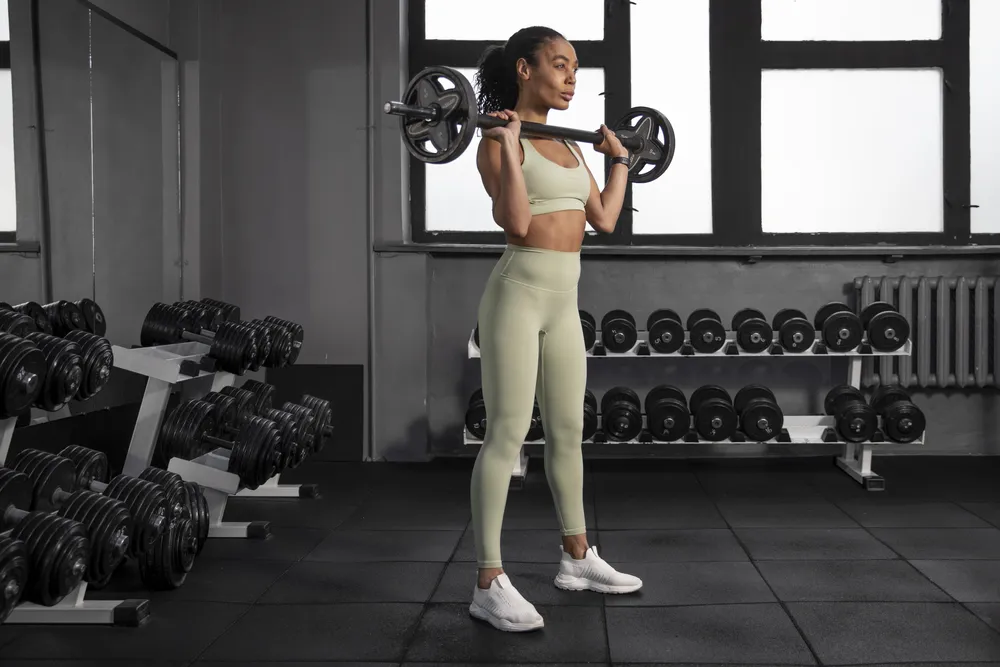 mujer realiza entrenamiento de FBW