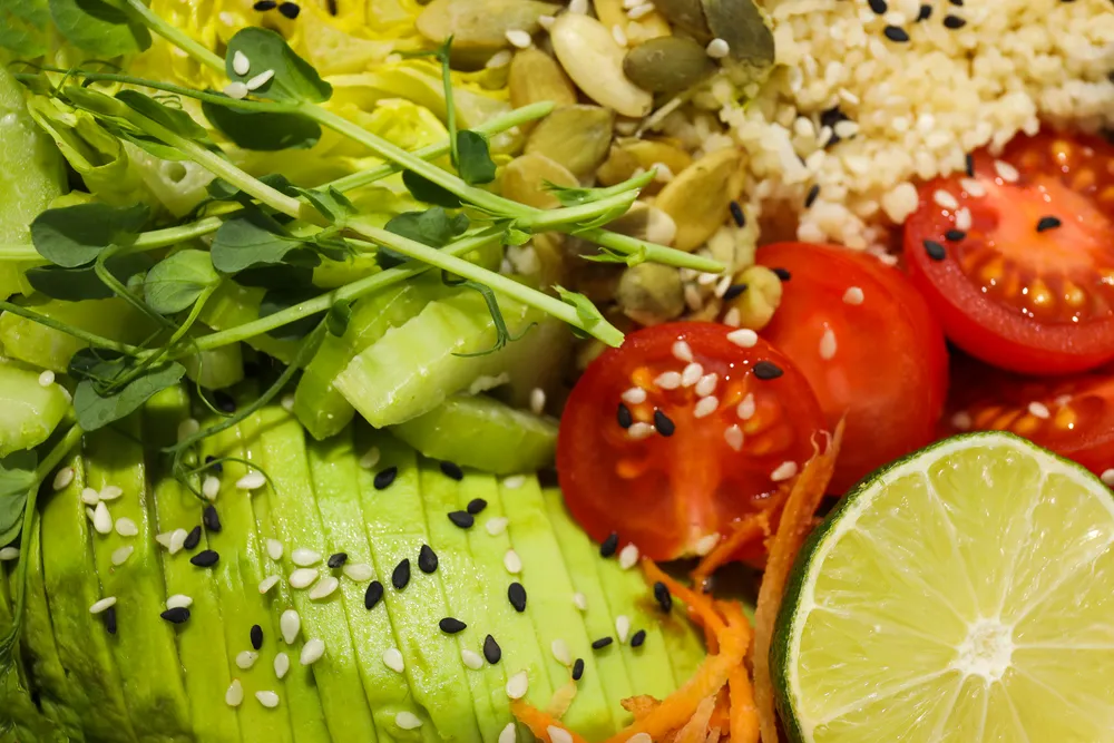 frutas y verduras frescas en la dieta mediterránea
