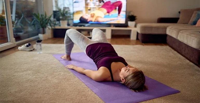 ejercicio del músculo glúteo con grabación