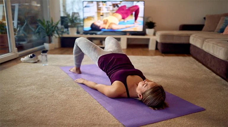 ejercicio del músculo glúteo con grabación
