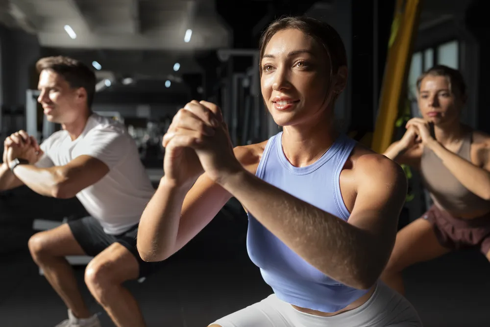 la mujer se motivó exitosamente a hacer ejercicio